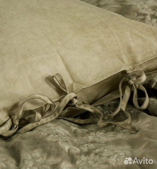 Постельное белье евро Novella yesil (Ecocotton)