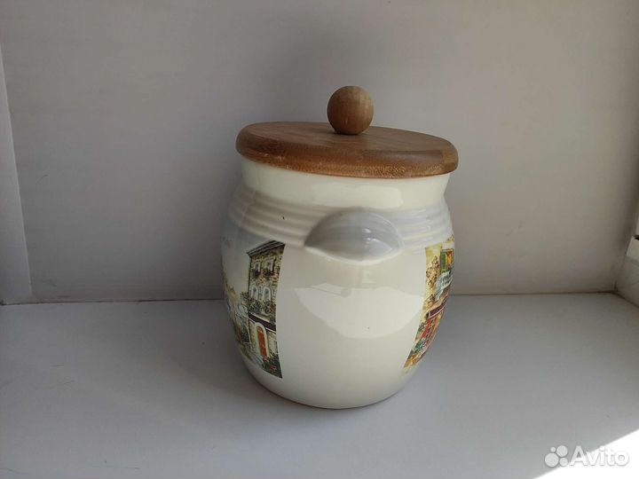 Банка для сыпучих продуктов, для круп, керамика