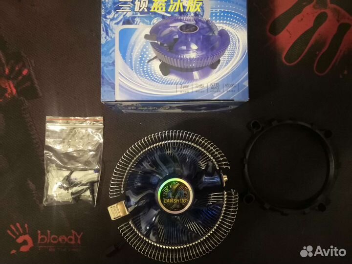 Кулер для охлаждения процессора,новый с подсветкой