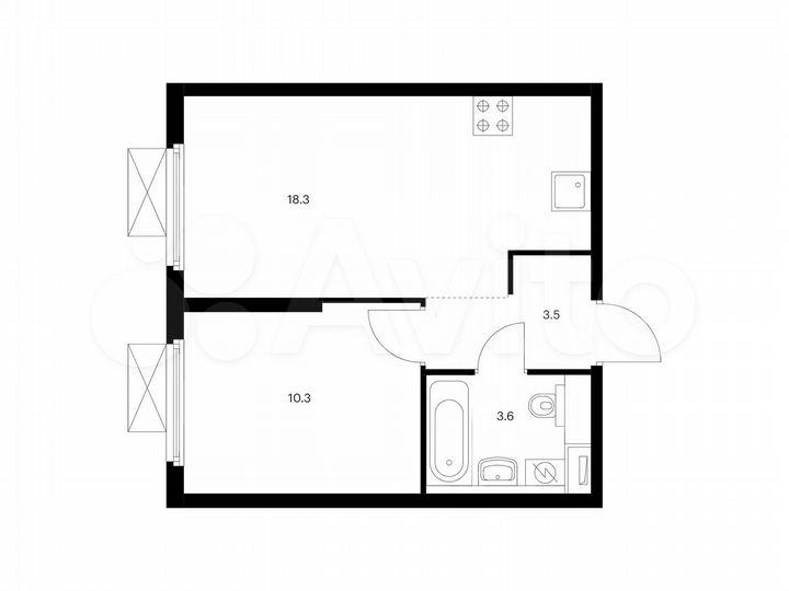 1-к. квартира, 35,7 м², 17/32 эт.
