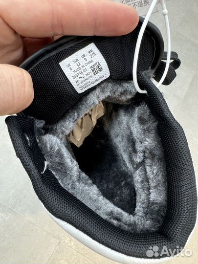 Кеды зимние Puma mid black/white (мех)