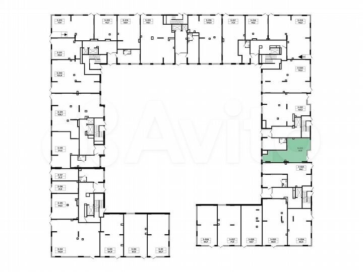 Продам торговое помещение, 61.8 м²