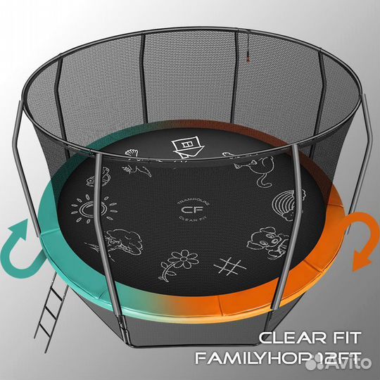 Батут Clear Fit FamilyHop 12Ft