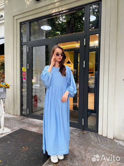 Мусульманское платье льняное летнее