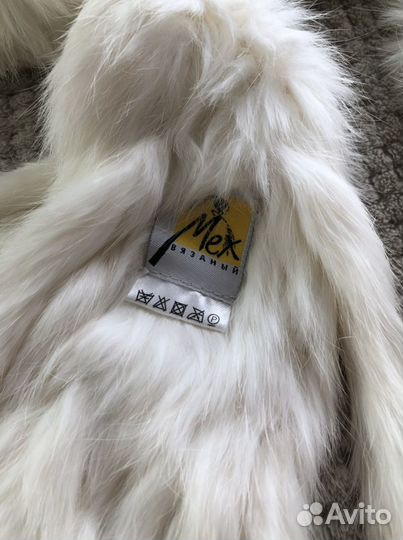 Шарф и шапка - кроличий мех