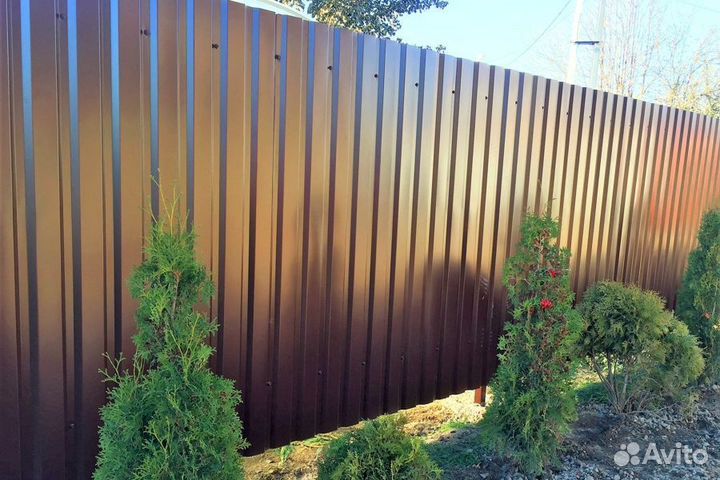 Забор из профлиста под ключ