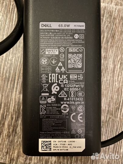 Блок питания для ноутбука Dell Type-C 65W 20V 3.25