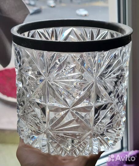 Конфетница, ваза граненая СССР винтаж