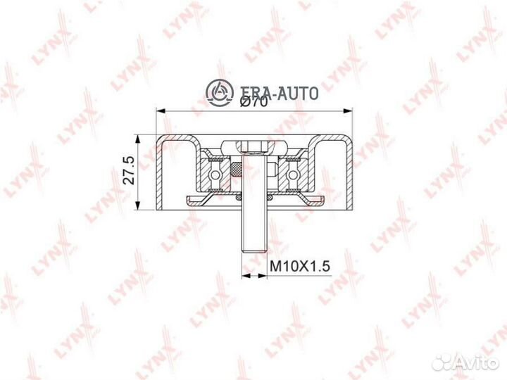 Lynxauto PB7203 Ролик обводной навесного оборудования