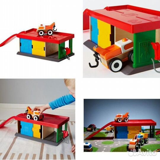 Лиллабу IKEA гараж, машинки, ж/д, человечки