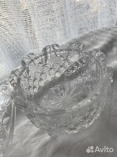 Хрустальная сахарница Crystal Bohemia