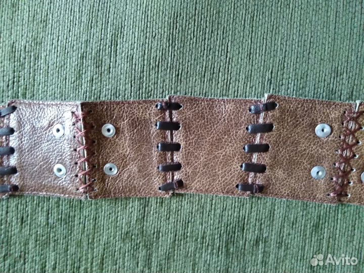 Кожаный пояс и браслет