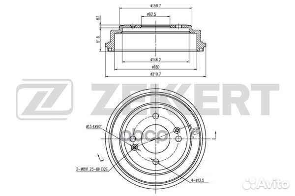 Барабан торм. зад. Hyundai Getz 02- bs-5228 Zek