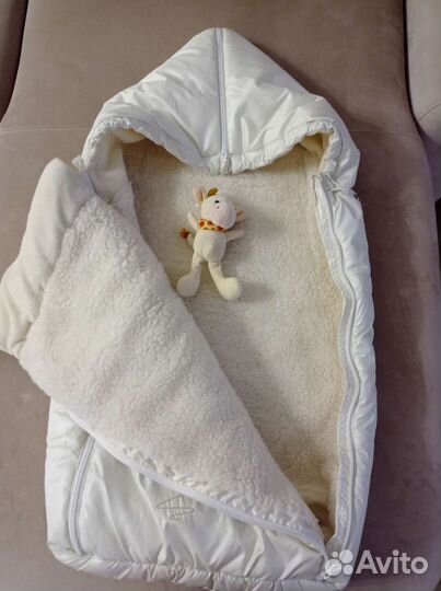 Зимний конверт в коляску на овчине