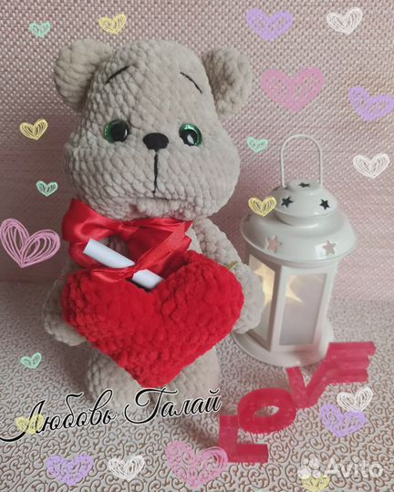 Мишутка-валентинка