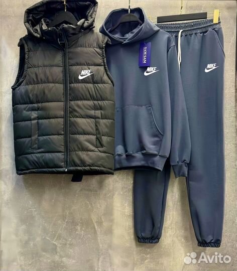 Спортивный костюм тонки с жилеткой Найк