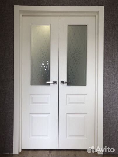 Дверь межкомнатная Афина модель К7 Белое дерево