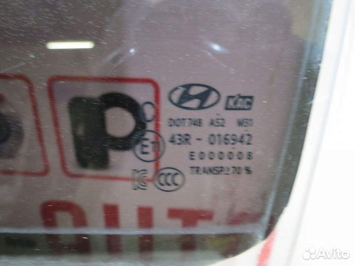 Стекло заднее левое Hyundai Solaris 2