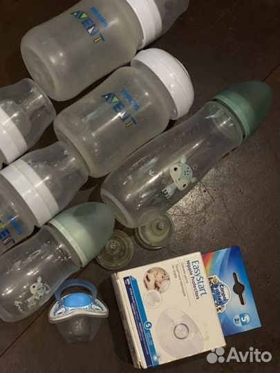 Молокоотсос электрический и ручной + бутылочки