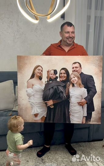 Портрет на холсте по фото в Казани