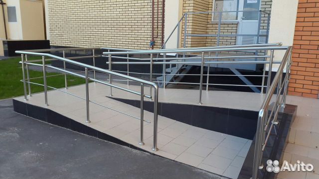 Перила, пандус для магазина, входной группы