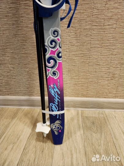 Лыжи детские с палками новый комплект 120 см