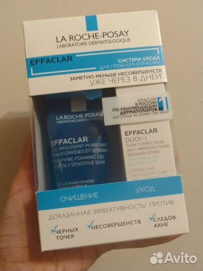 Ля рош-позе эфаклар очищающий гель, крем-гель дуо+