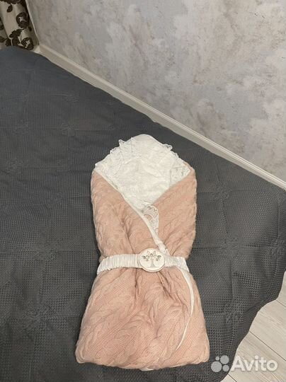 Одеяло-конверт вязаный