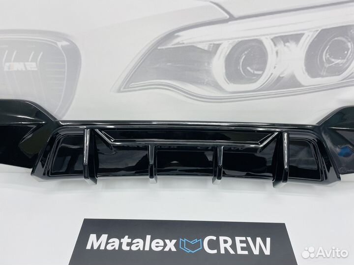 Диффузор + элероны BMW G20 MP стиль черный глянец