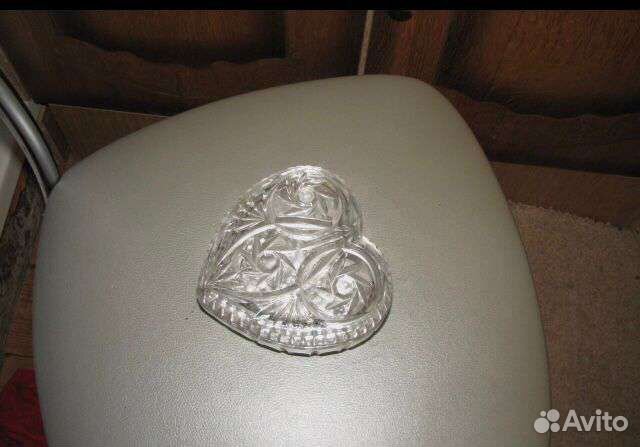 Хрустальная вазочка сердце