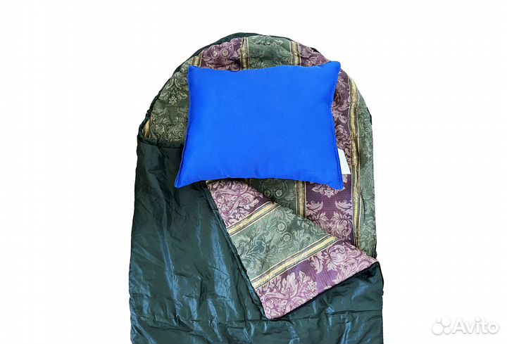 Подушка 50х40х15 см для спального мешка, синяя