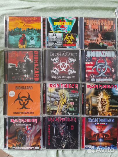 CD slayer,sepultura,biohazard,iron maiden