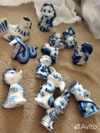 Фарфоровая посуда гжель СССР авторская