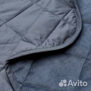 Покрывало IKEA Mjukplister 260x250, тёмно-синий