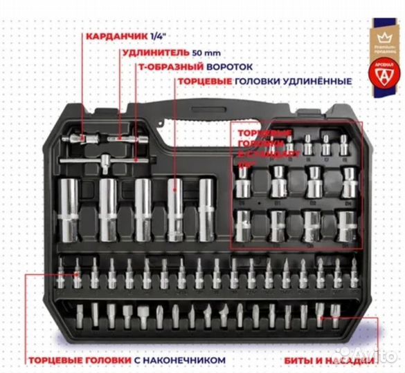 Набор инструментов из 108 предметов