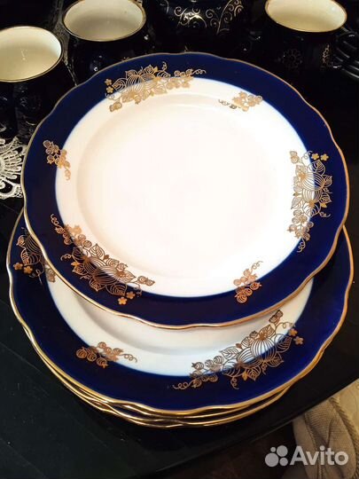 Столовый сервиз дулево кобальт