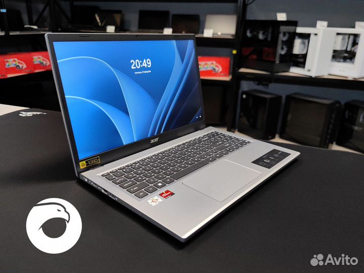 Новый Acer 15,6' IPS/AMD 7120u/8 GB DDR5/SSD 256GB