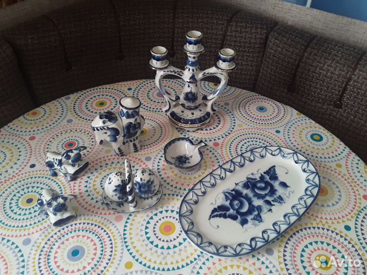 Посуда статуэтки гжель