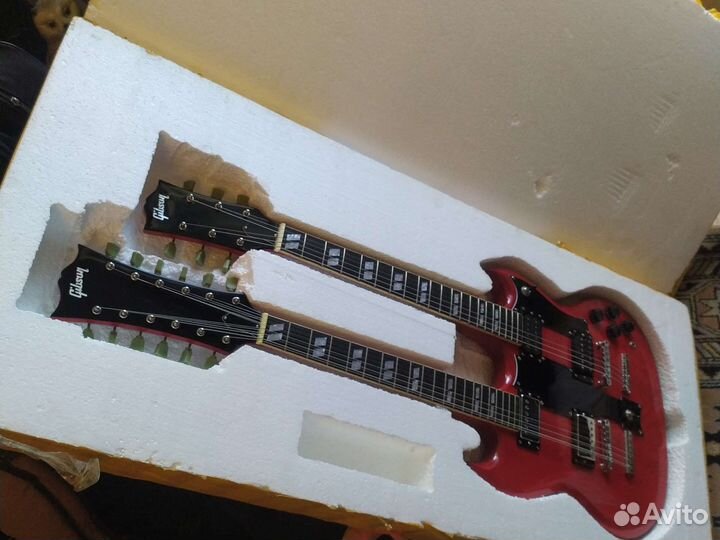 Пенопласт кофр 2 х грифовой электрогитары