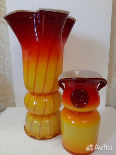 Ваза цветное стекло