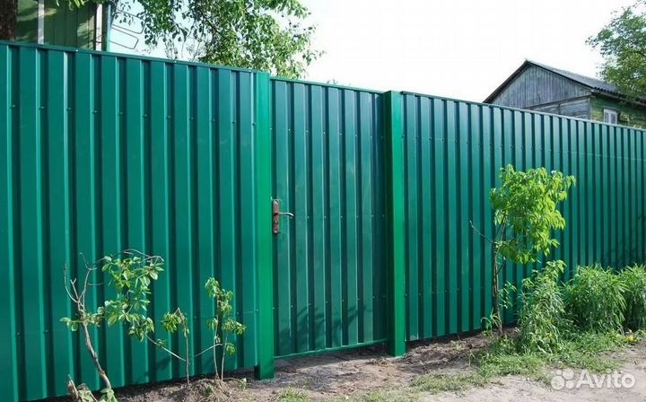 Забор из профнастила под ключ под ключ