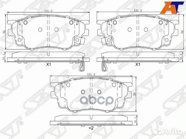 Колодки тормозные перед mazda 6 02- ST-G2YD-33