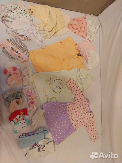 Детские вещи пакетом для девочки 0-4(5)мес