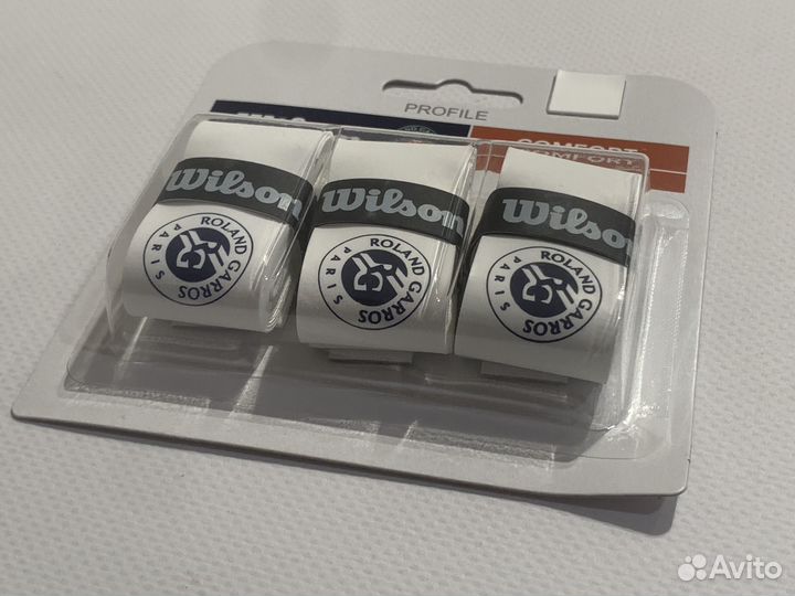 Намотки Wilson Overgrip RG 2024 White/Blue 3 шт