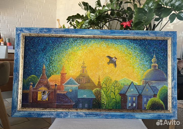 Картина маслом на холсте Сова