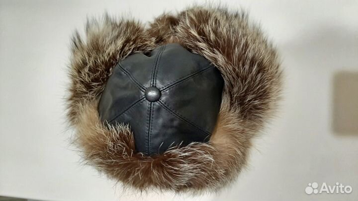 Шапка ушанка натуральные кожа+мех