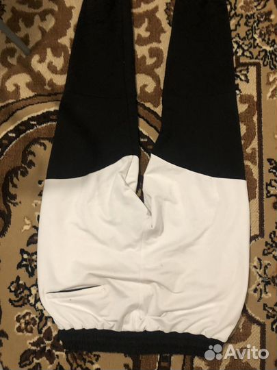 Штаны nike tech fleece черные белый