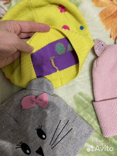 Шапка вязаная для девочки 50 52