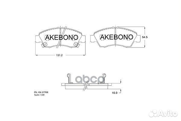 Колодки тормозные перед honda civic EK/EJ/ES1 9