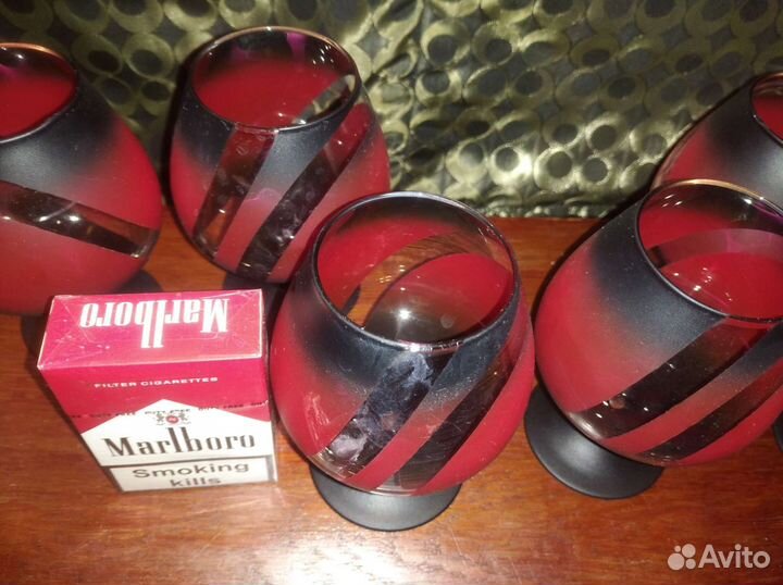 Бокалы стекло винтаж